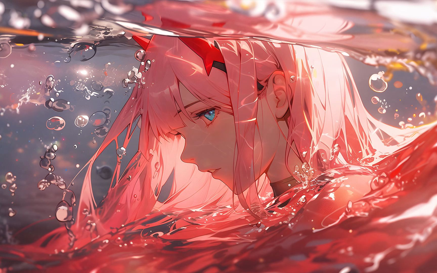 国家队02 darling in the franx 浸水系列 原创4k高清平板电脑壁纸