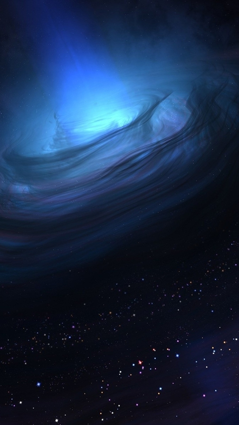 蓝色太空h5背景