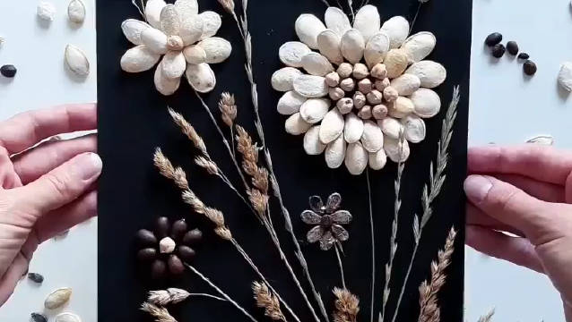 亲子手工系列——南瓜子手工画