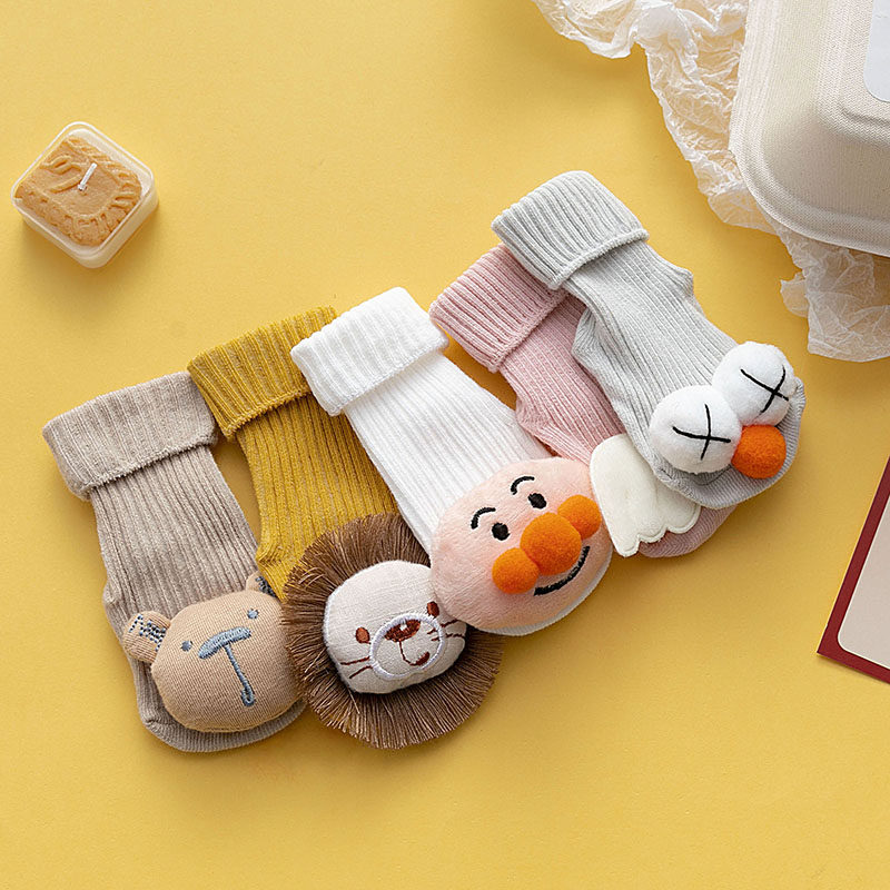婴儿袜子春秋纯棉3月初生宝宝卡通秋冬季可爱儿童袜子016岁