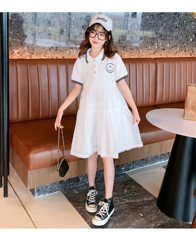 约龙女大童连衣裙9-12岁小孩学生10岁中童公主裙儿童裙子夏季女童夏装