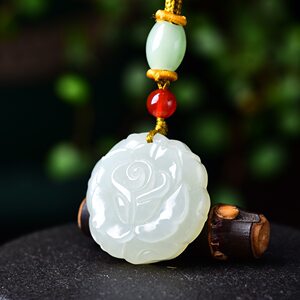 玫瑰花玉坠女款图片