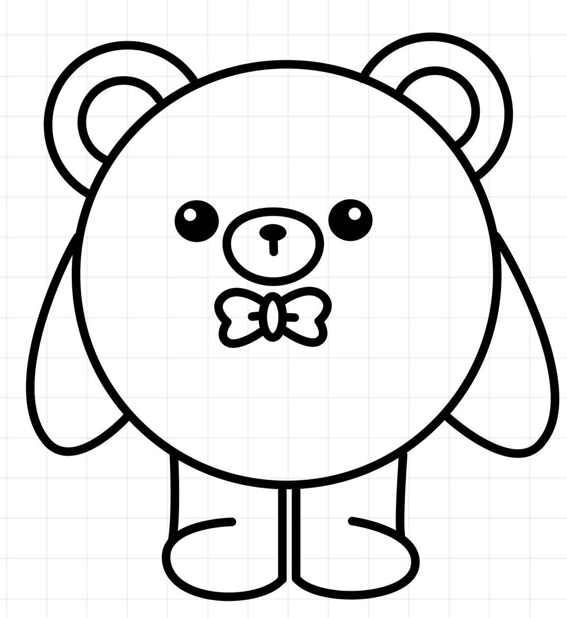 和我一起来画超可爱的仔仔熊吧啊93 #简笔画#0202#可爱简笔画