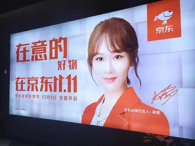 今天在电影院看到了京东的广告哈哈,超美的代言人杨紫