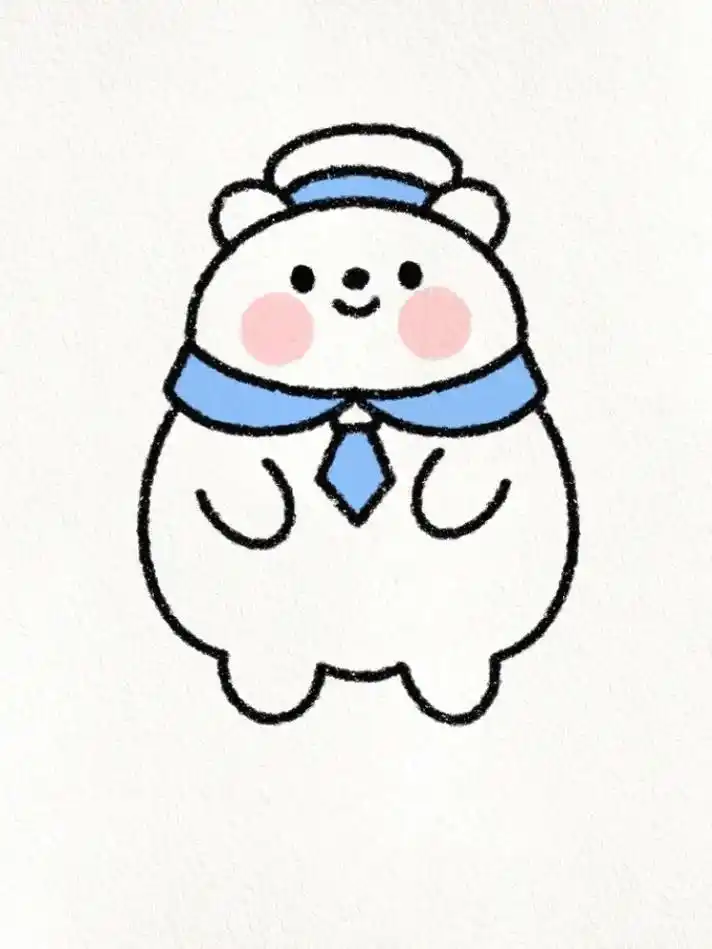 小熊简笔画教程.一学就会的简笔画教程,赶紧让你的朋友给你画  - 抖音