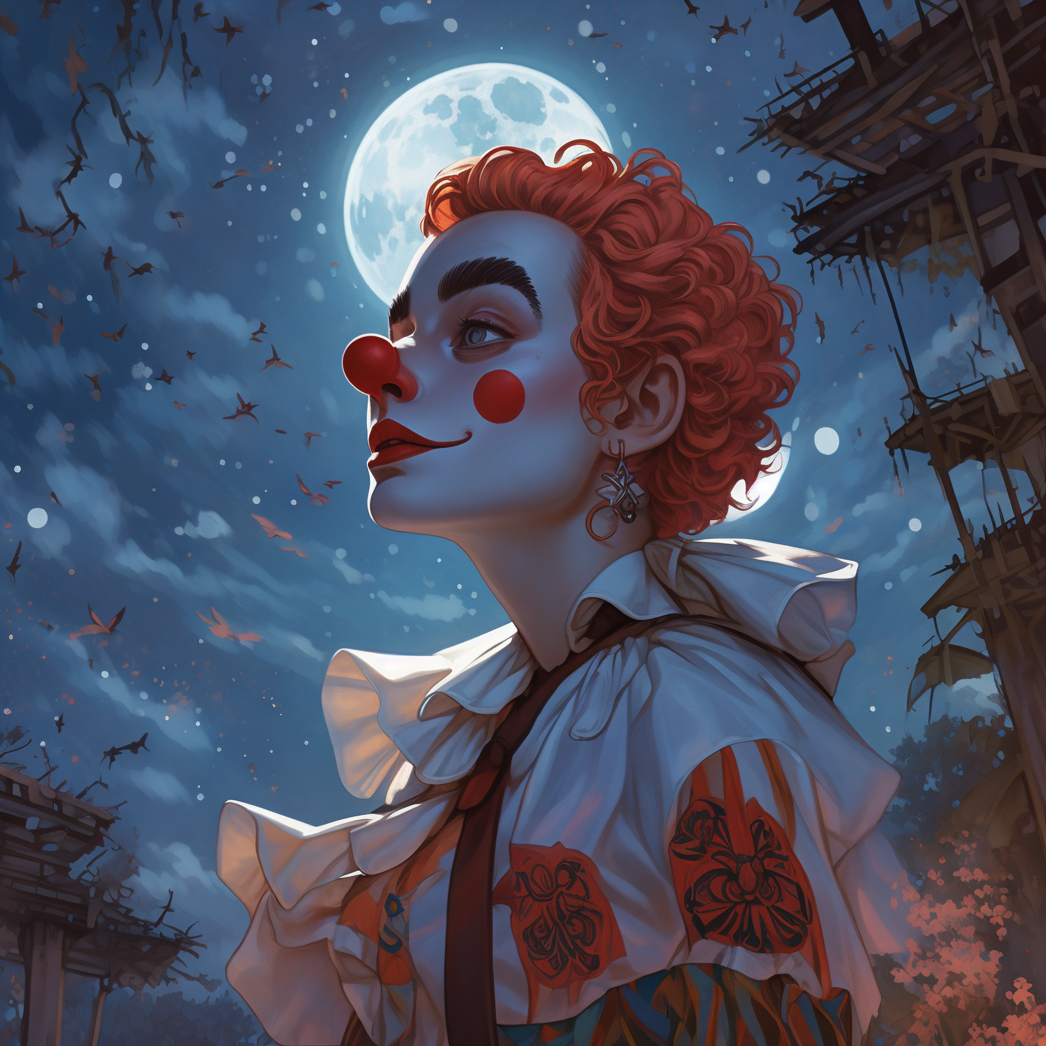 😢伤感小丑的泪与笑🎭 在这个喧嚣的世界里,小丑带着他的伤感