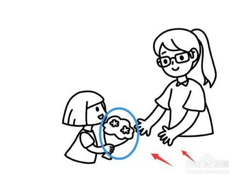 代表尊重老师的花的简笔画