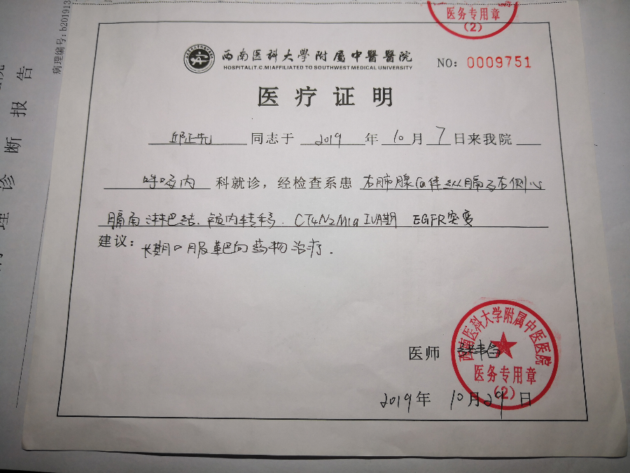 有在吃马来酸阿法替尼的朋友吗