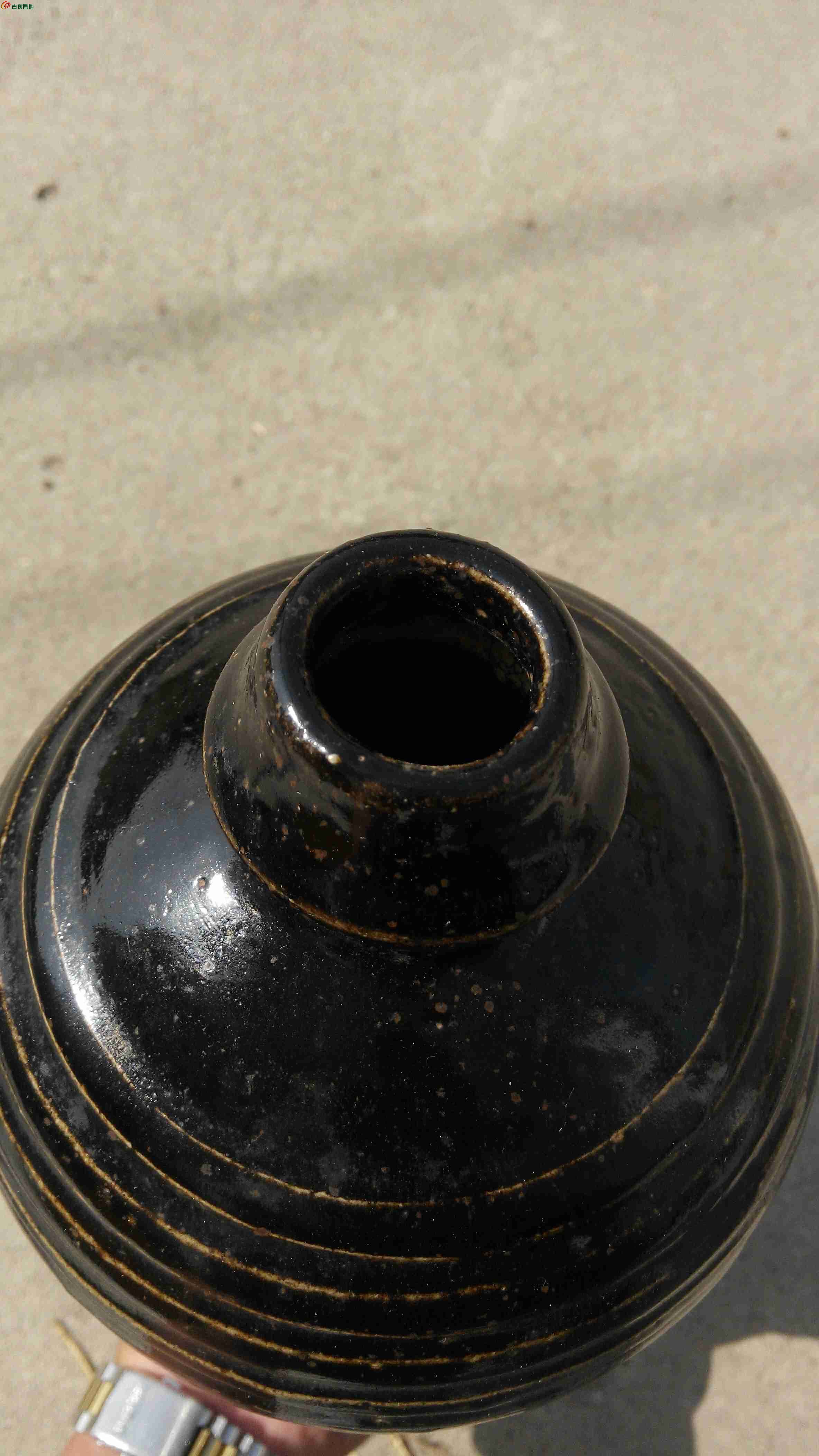 辽金黑釉旋纹梅瓶 - 历代陶器瓷器 - 古泉社区