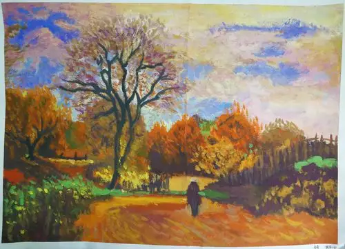 张箐 预备2班《秋之风景》水粉 一等奖