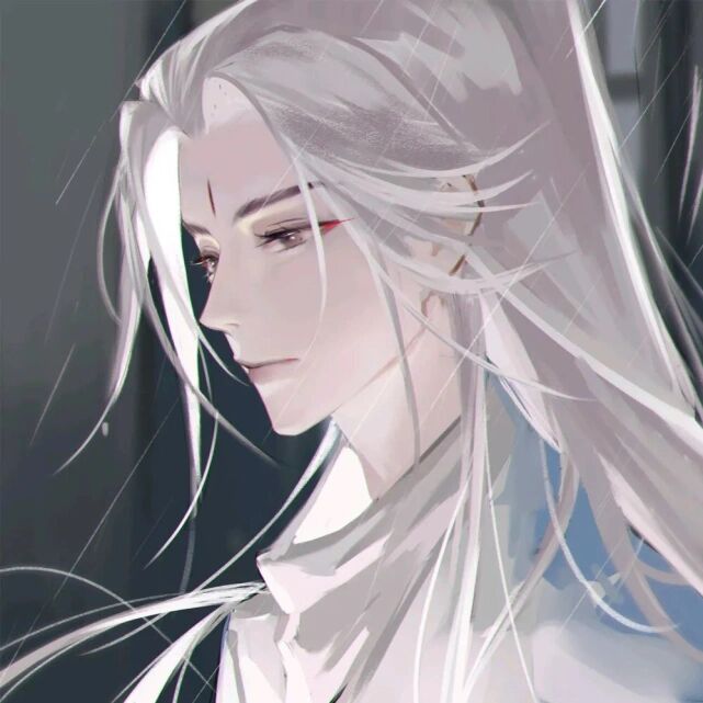 白发系列头像男生 感觉二次元世界里面的白发男神颜值都高