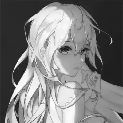 超可爱的黑白动漫女生头像图片