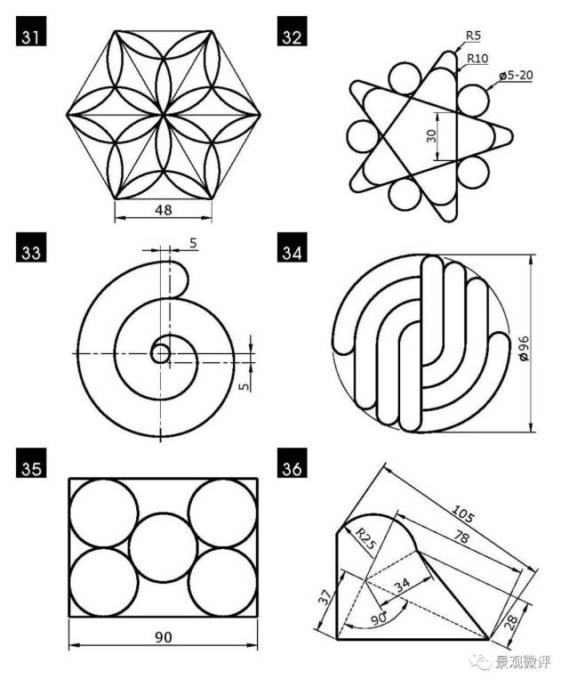 cad全套练习图 | 新手必备