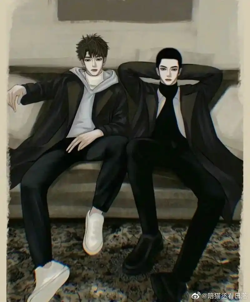 双男主 #纸片人 #撒野by巫哲  图片都来自微博超话,作 - 抖音