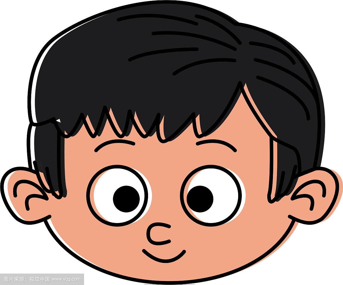 卡通可爱的男孩