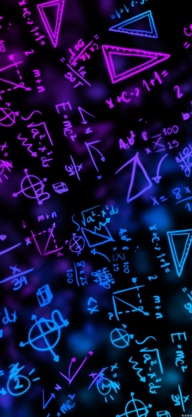 最近收藏 个性科学公式全面屏手机高清壁纸
