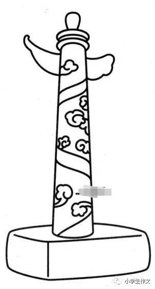 柱子中华龙柱简笔画中华柱简笔画图片手抄报简笔画手抄报天安门石柱简