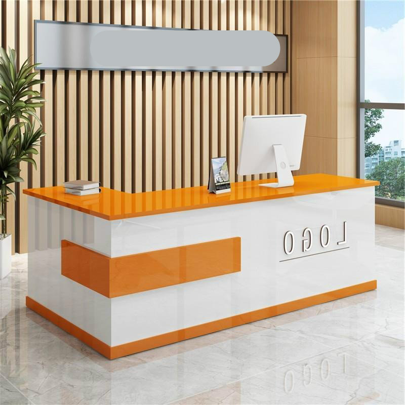 咨询台美容院服装店收银台白蓝右拐免漆哑光左拐请备注200x60x80cm