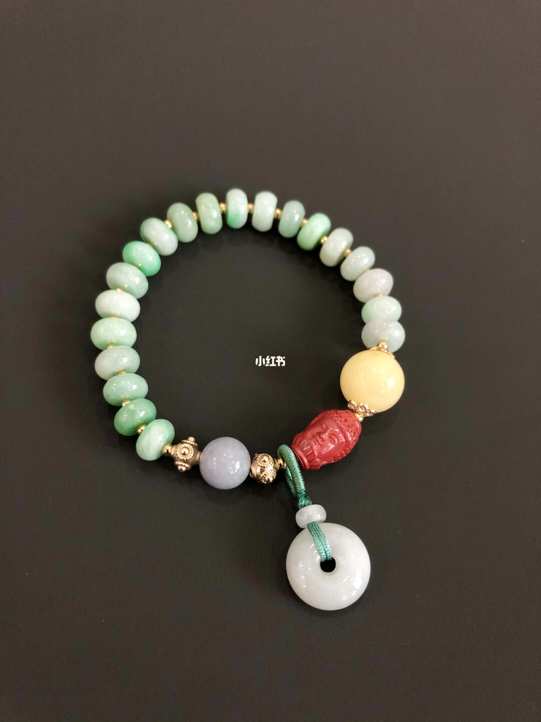 翡翠算盘珠多宝手串