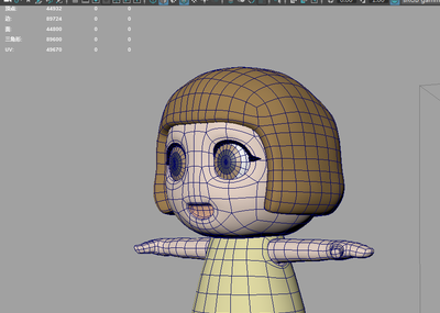 原创三视图建模maya卡通角色建模作业带10个过程源文件