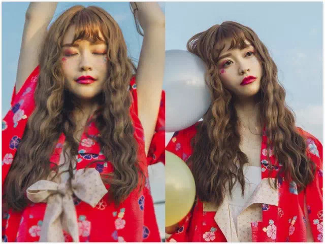 烫发发型图片 小卷长烫发空气刘海文艺范十足