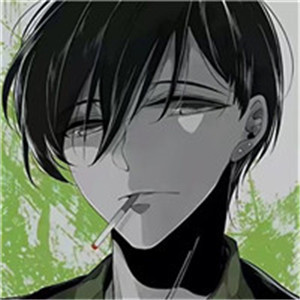 动漫抽烟男生头像