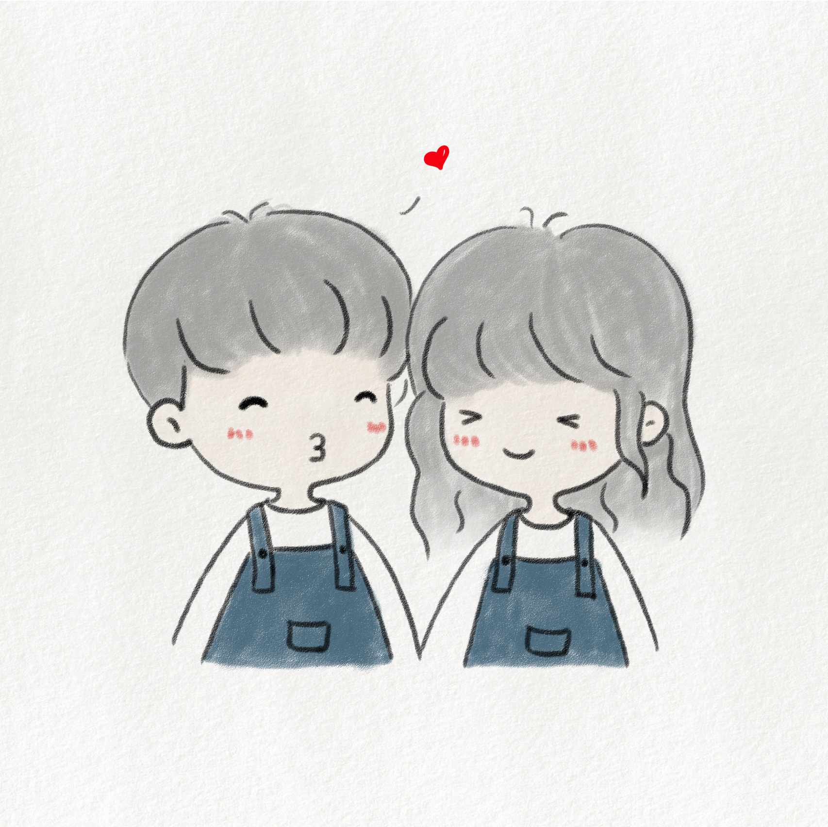 情侣简笔画教程～详细步骤来啦93 今天的步骤超详细还有谁不会(画