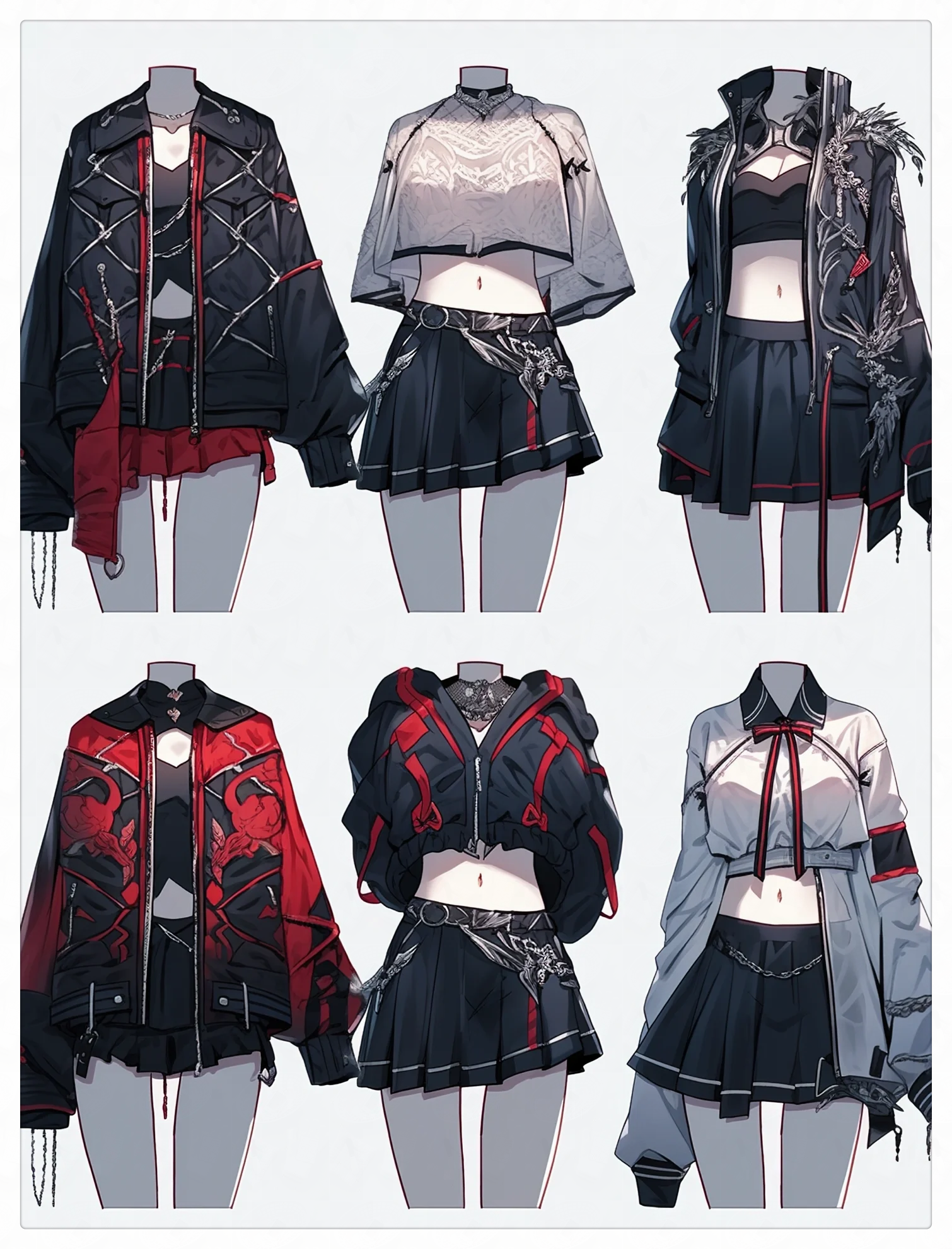 jk制服系 服装设计图  有没有喜欢jk的二次元宝宝,这是我精心打造的