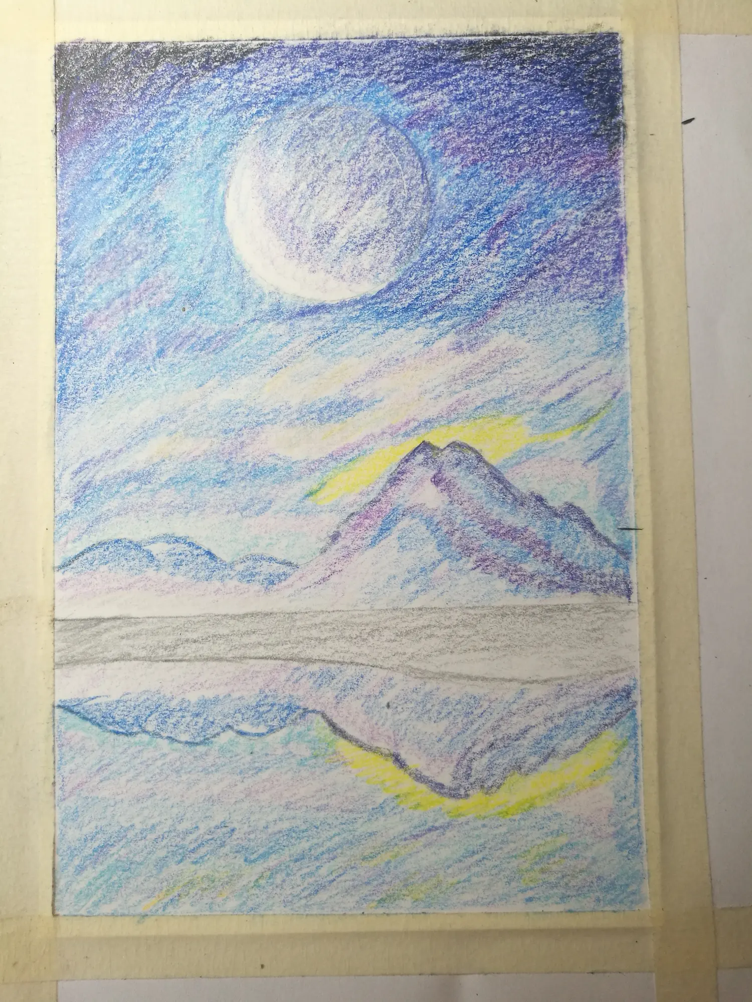 水溶性彩铅星空