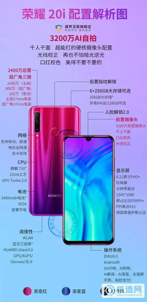 荣耀20i和荣耀play4t参数对比荣耀20i和荣耀play4t哪个性价比更高