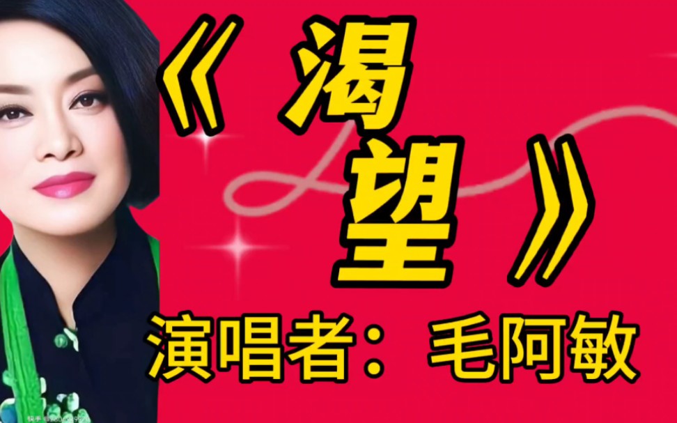 毛阿敏原唱一首经典老歌《渴望》感人的歌曲,唱尽人生的辛酸