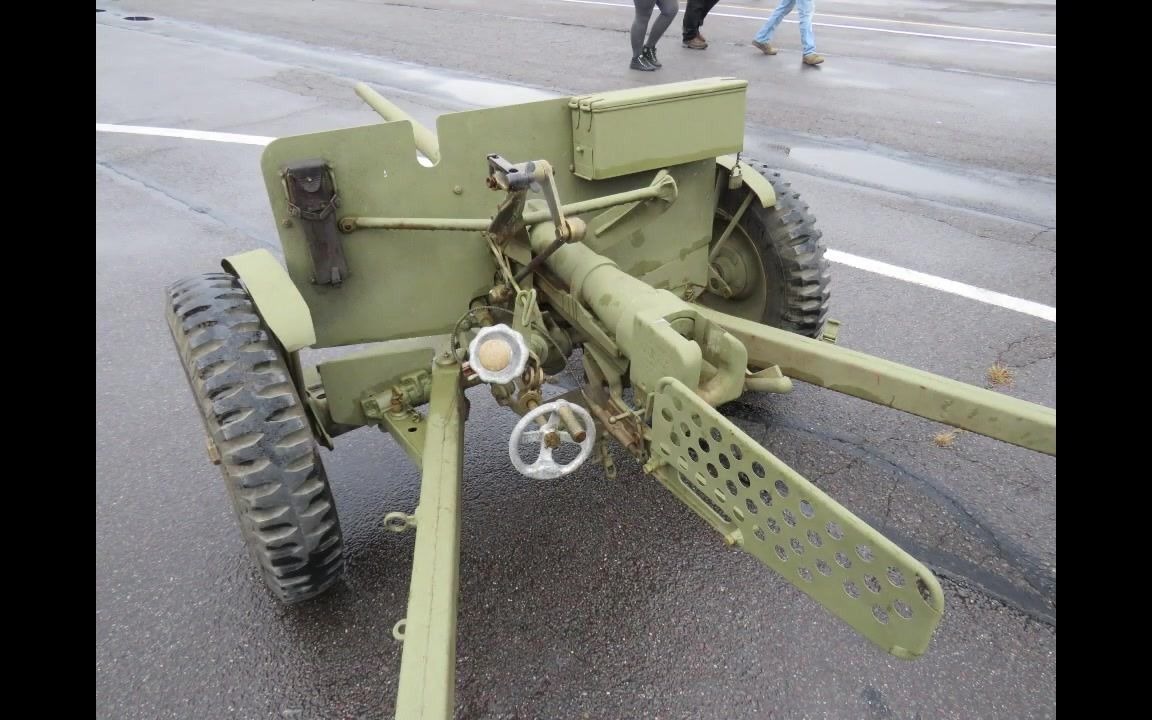 二战美国 m3 37 毫米反坦克炮静态展示视频_哔哩哔哩_bilibili