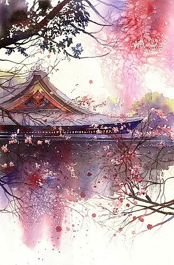 旅行风景 唯美梦幻 古风古典古韵 插画手绘 自然意境 没有永远的韶华