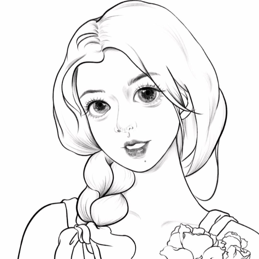 手绘美女小姐姐