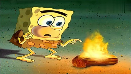 海绵宝宝:原始人也懂安全,外出要锁门,还专门做了安全锁!