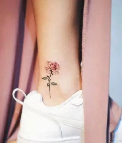 精致的女生脚踝处小清新的纹身图案(6/9)