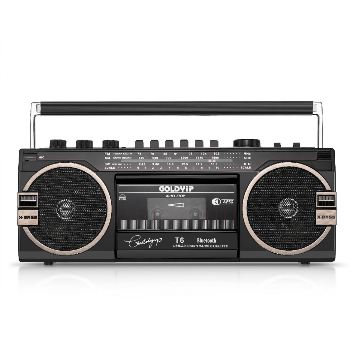 金业t6复古录音机老式怀旧磁带机盘卡带机蓝牙收录机