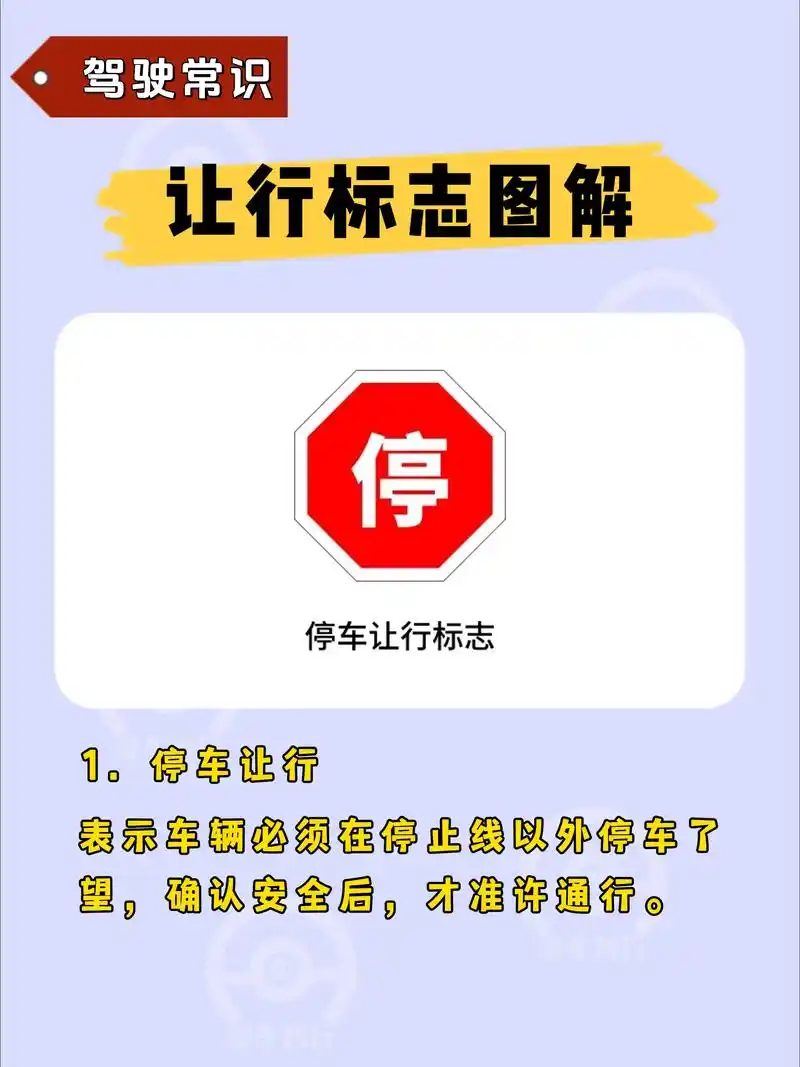 让行标志图解#让行标志图解 #汽车知识 - 抖音