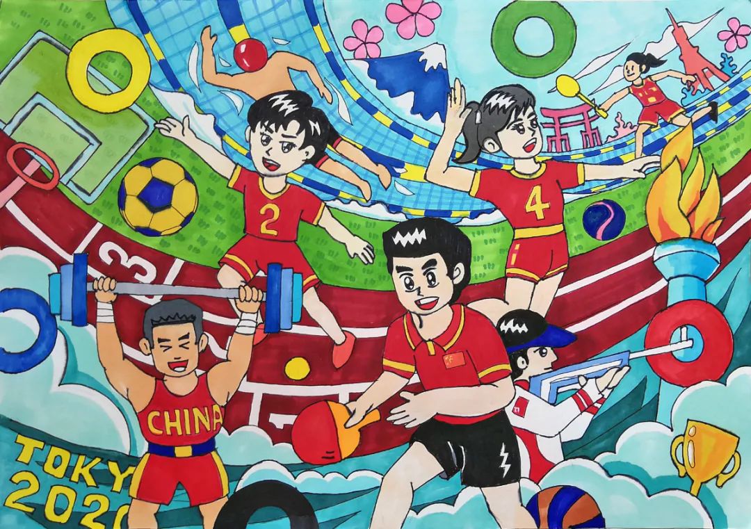 小朋友回顾奥运精彩瞬间这样好看的手绘再来一打