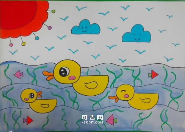 幼儿小班简笔画蜡笔画