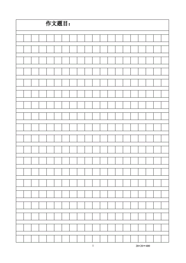 大考作文稿纸模板800字doc3页