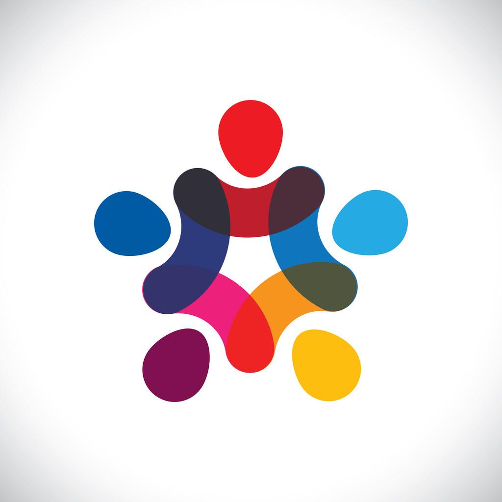 社会团结,团结 & 友谊矢量图的概念