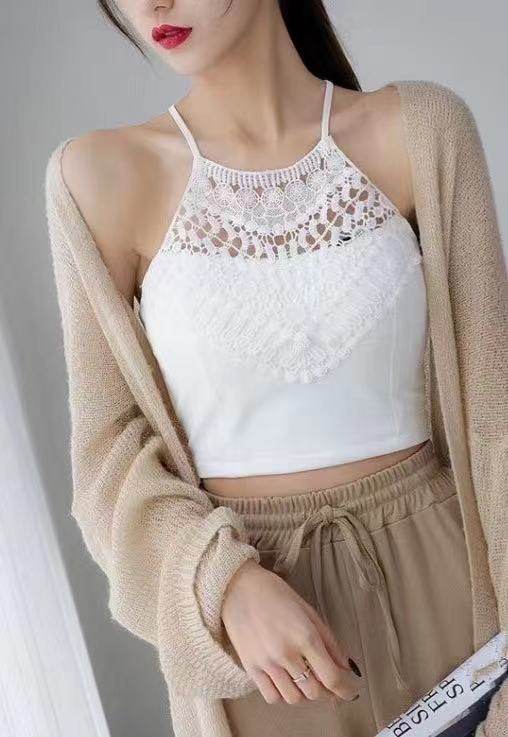 现货 挂脖美背美胸吊带背心女夏抹胸内衣