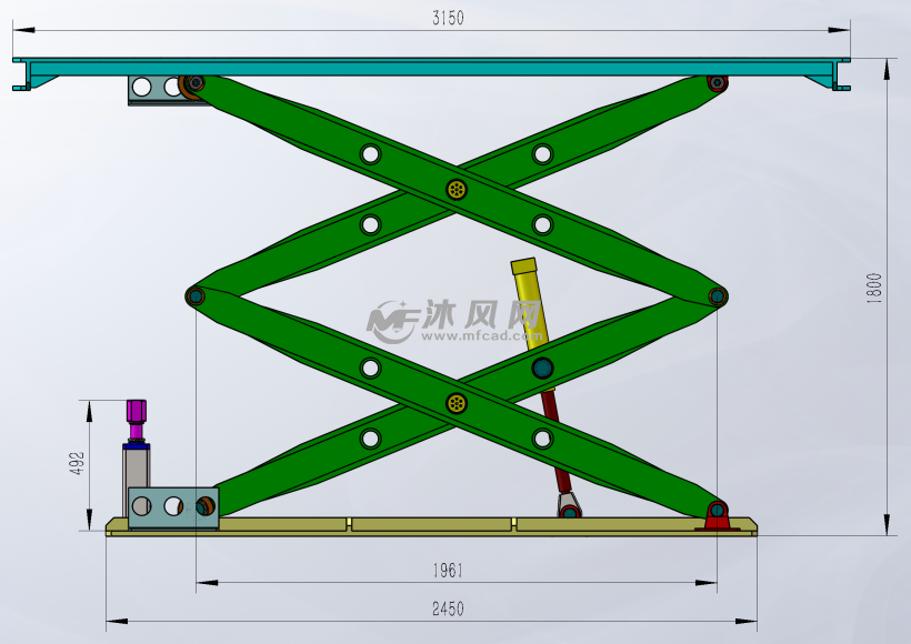 双剪刀叉升降平台