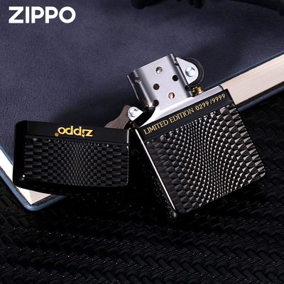 zippo打火机绅士商标钻石切割菱纹限量正版盔甲外壳zippo 原价688元