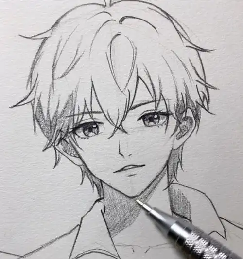 动漫男生画法教程,其实画画也不难