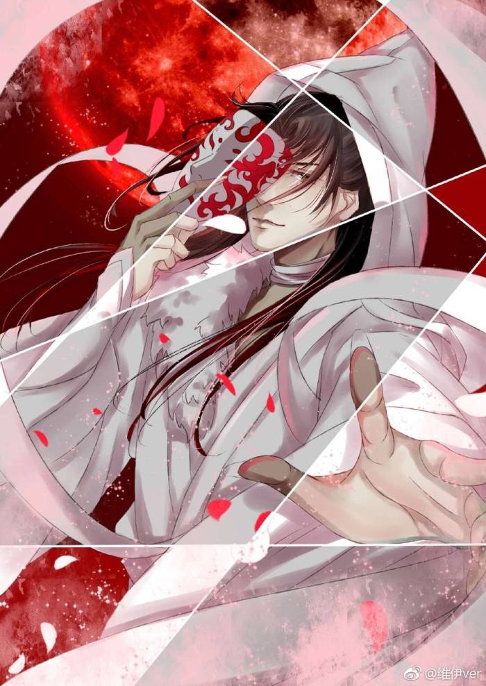 二次元古风戴面具美男,妖狐帅气,白无相让人心疼