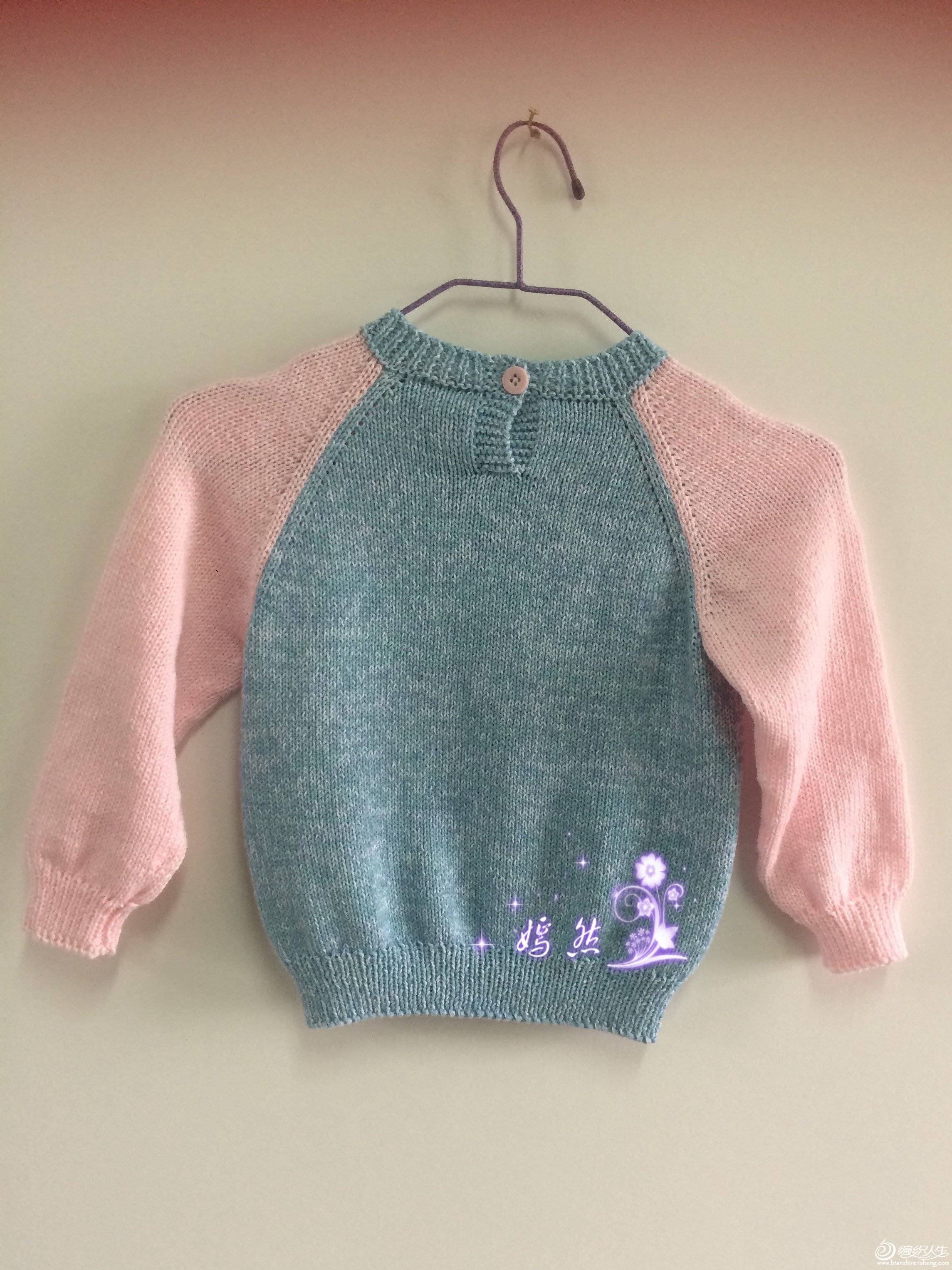 欢快的小鹿 从上往下织拼色宝宝棒针插肩毛衣-编织教程-编织人生