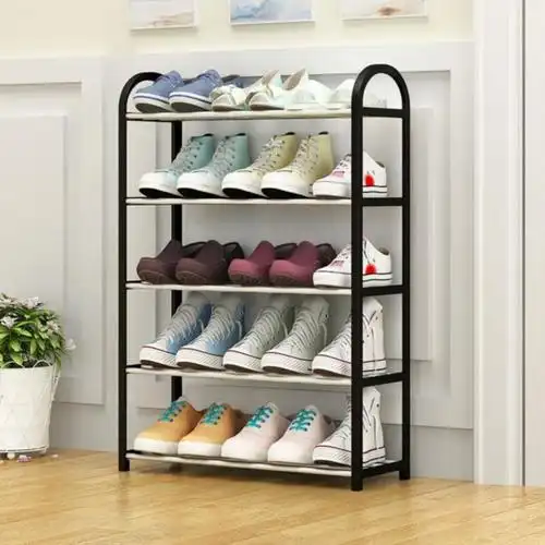 多层鞋架鞋架家庭家用组装长靴收纳架走廊大学白色简单省空间架子