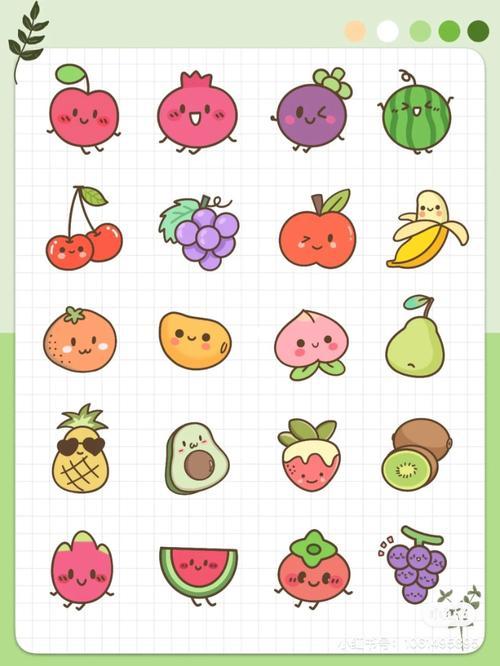 夏天可爱 strong>水果简笔画彩 /strong>
